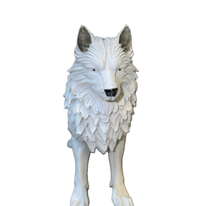 Lobo cinza para enfeite Feito na impressão3D